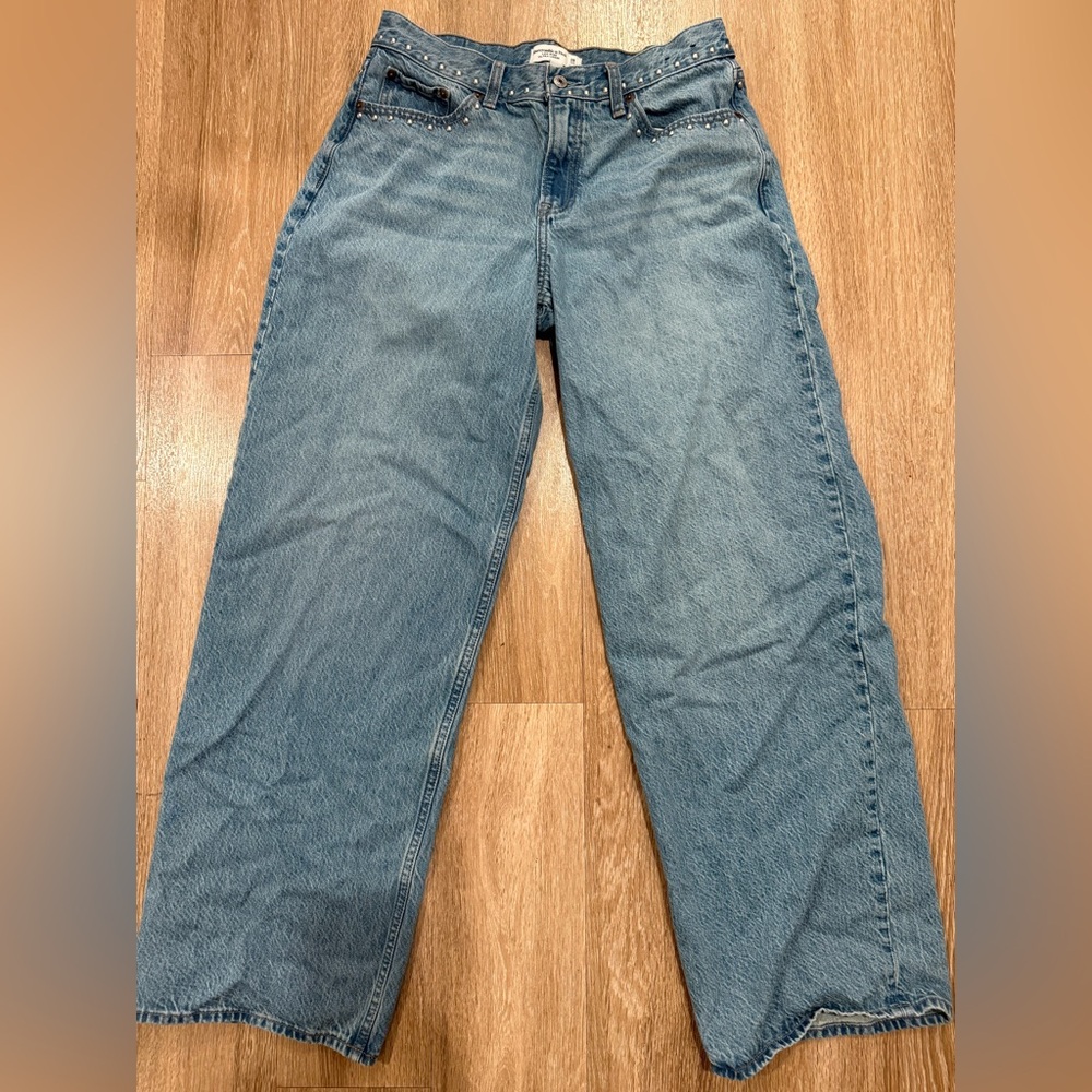 Abercrombie & Fitch curve love low rise ultra loose jean